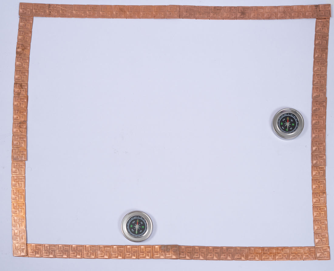 Copper Vastu Border Frame with Compass